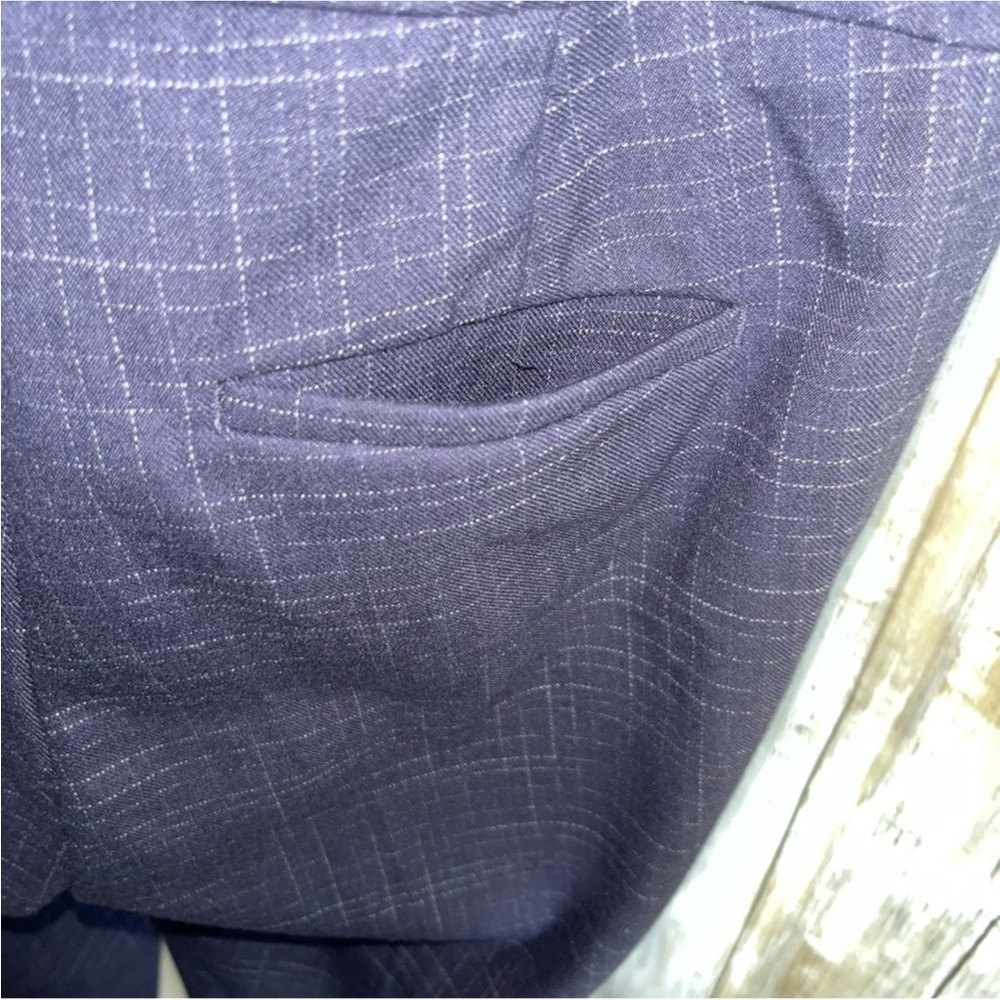 Ann Taylor Navy Pinstripe Straight Leg Pants - Picture 5 of 6